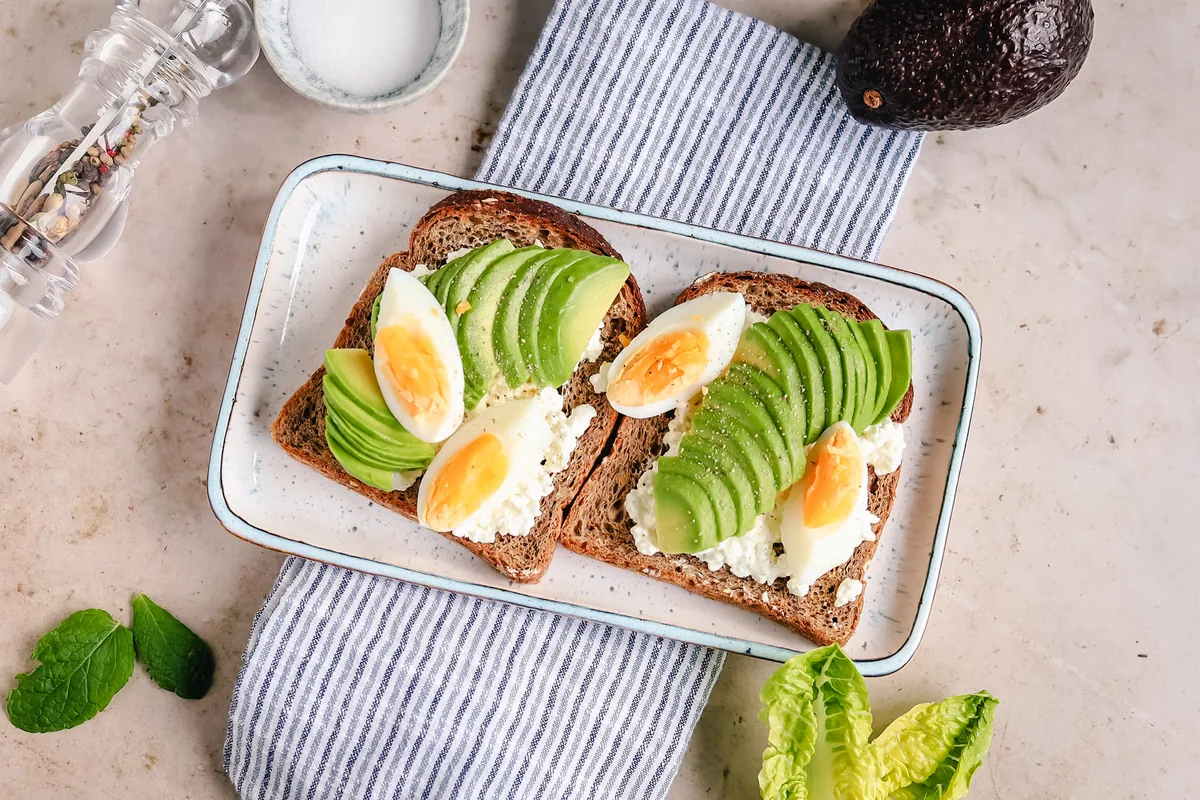 Cottage Cheese Toast with Avocado & Egg