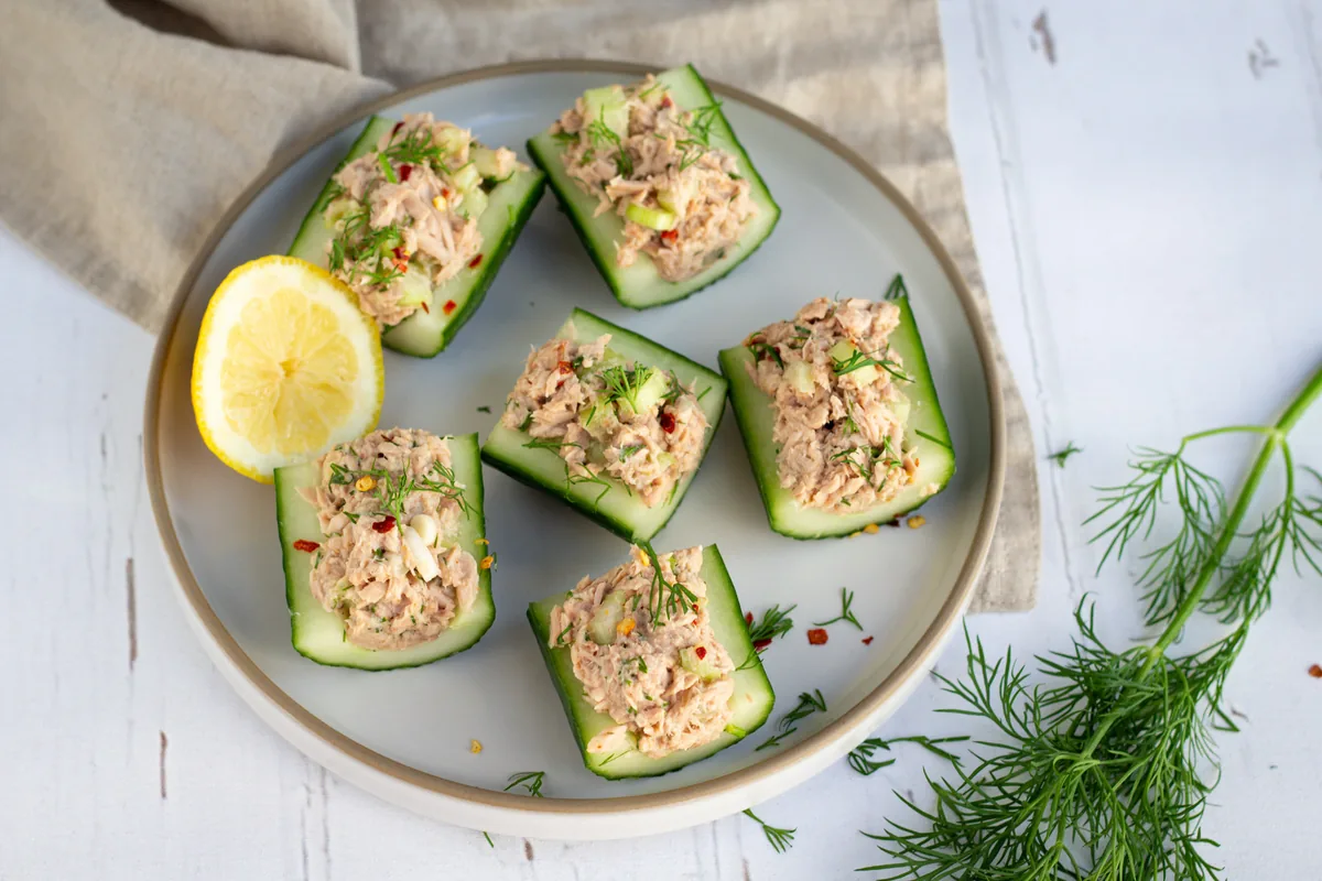 Cucumber ‘Toasts’ with Tuna Salad