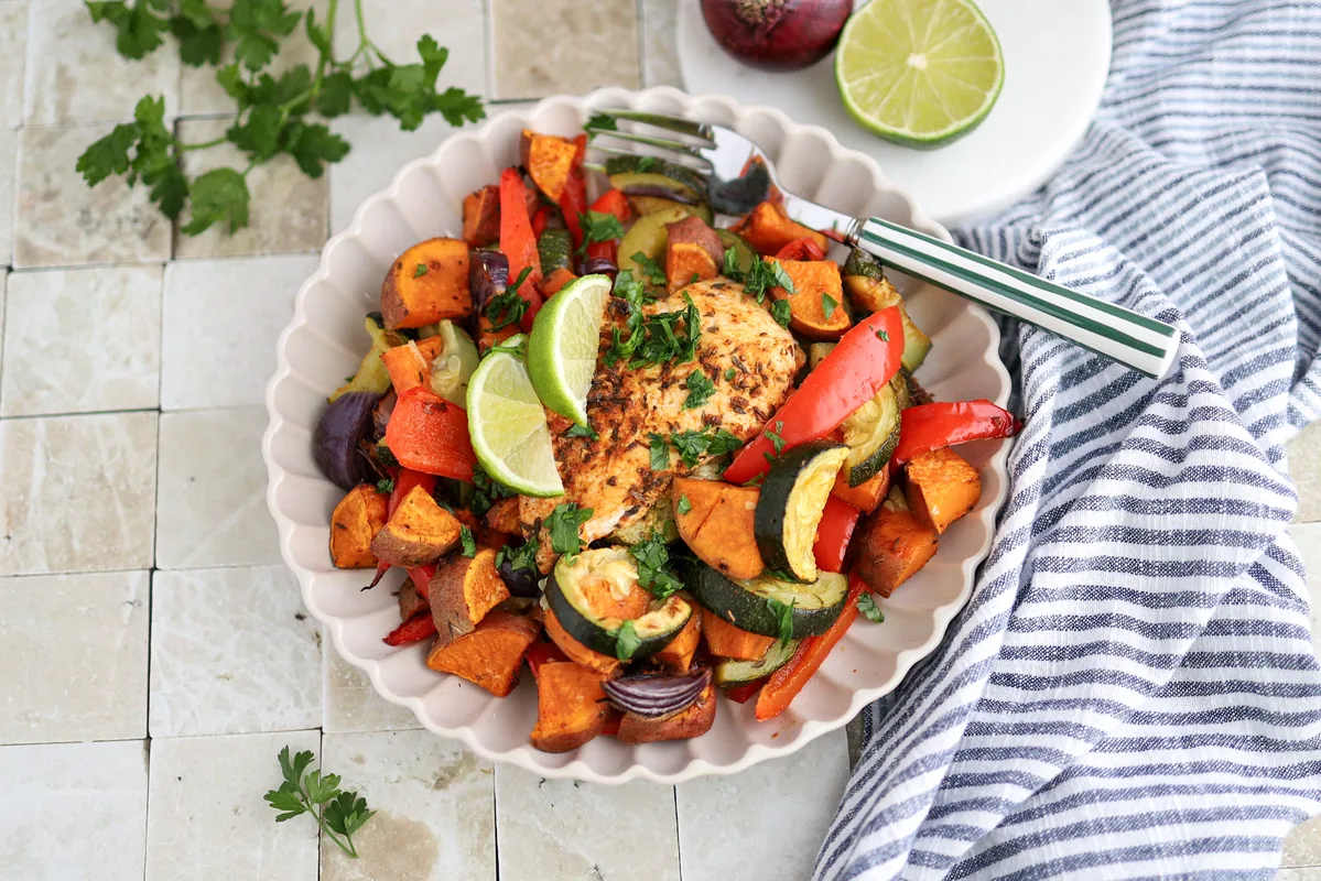 Cajun Chicken Traybake with Sweet Potato & Zucchini