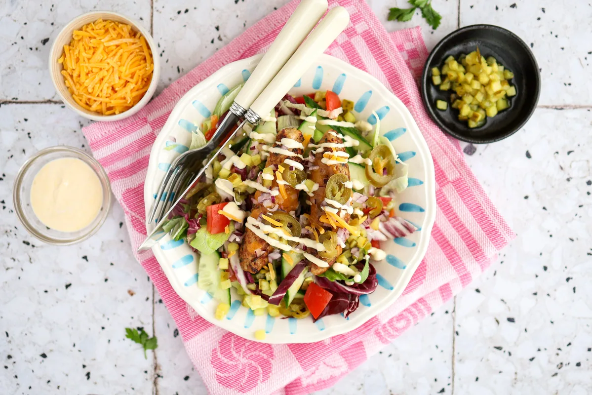 Chicago-Style Hot Dog Salad Bowl