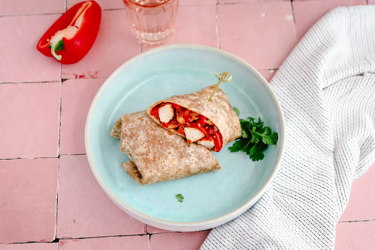 Chicken & Bell Pepper Burrito