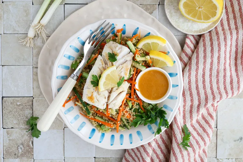 Cod with Carrot & Cucumber