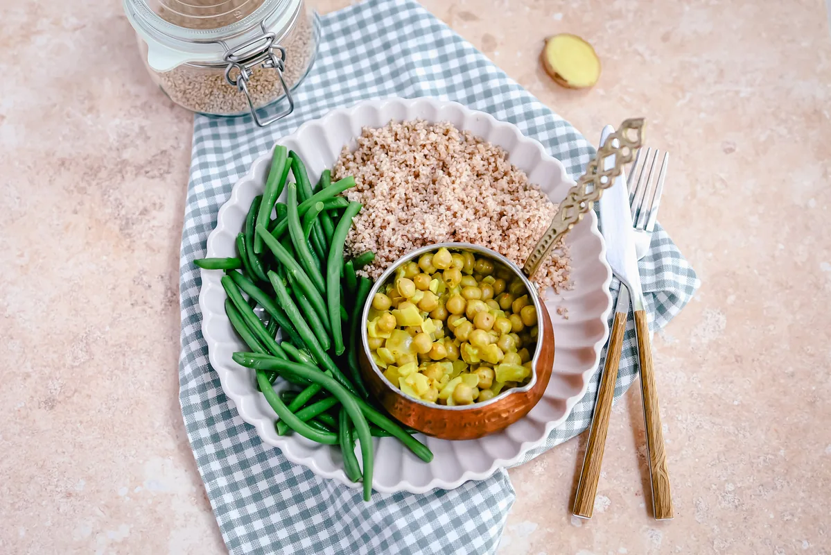 Couscous, Green Beans & Chickpea Curry