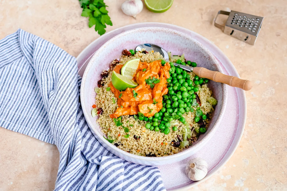 Couscous with Chicken Tandoori & Garden Peas