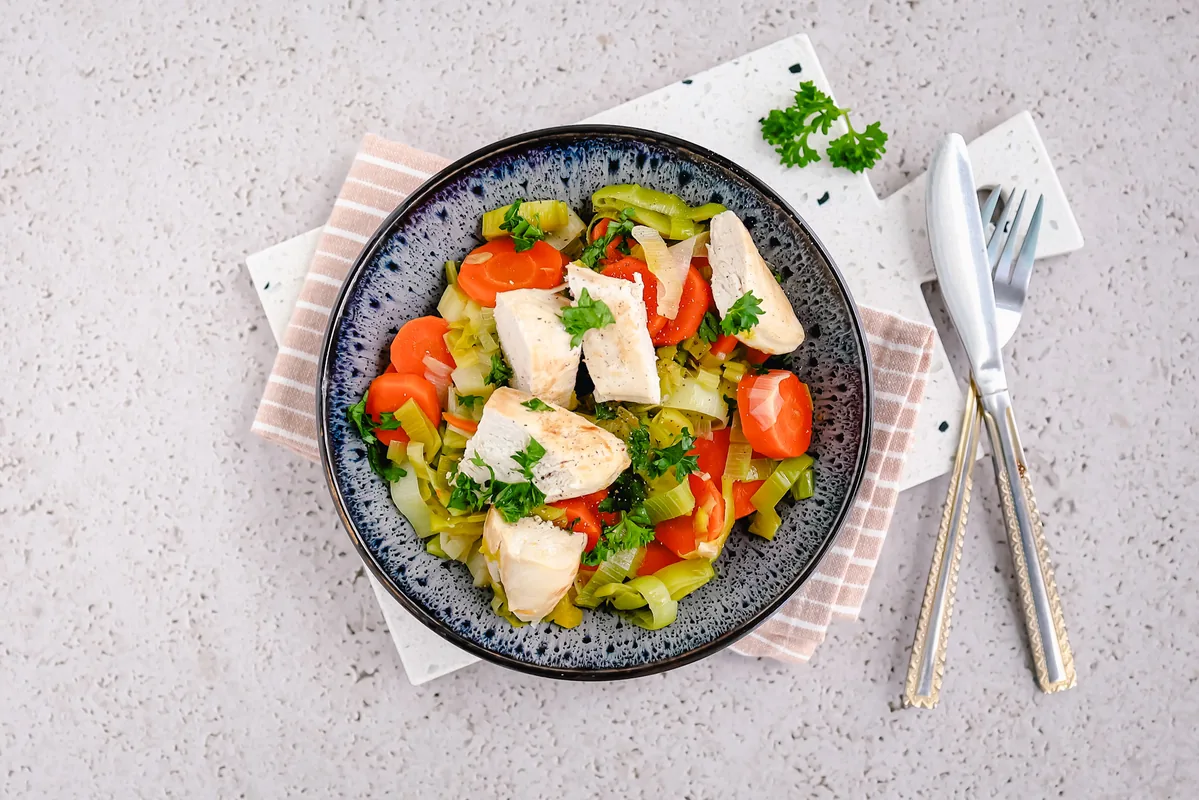 Easy Chicken with Leek & Carrot