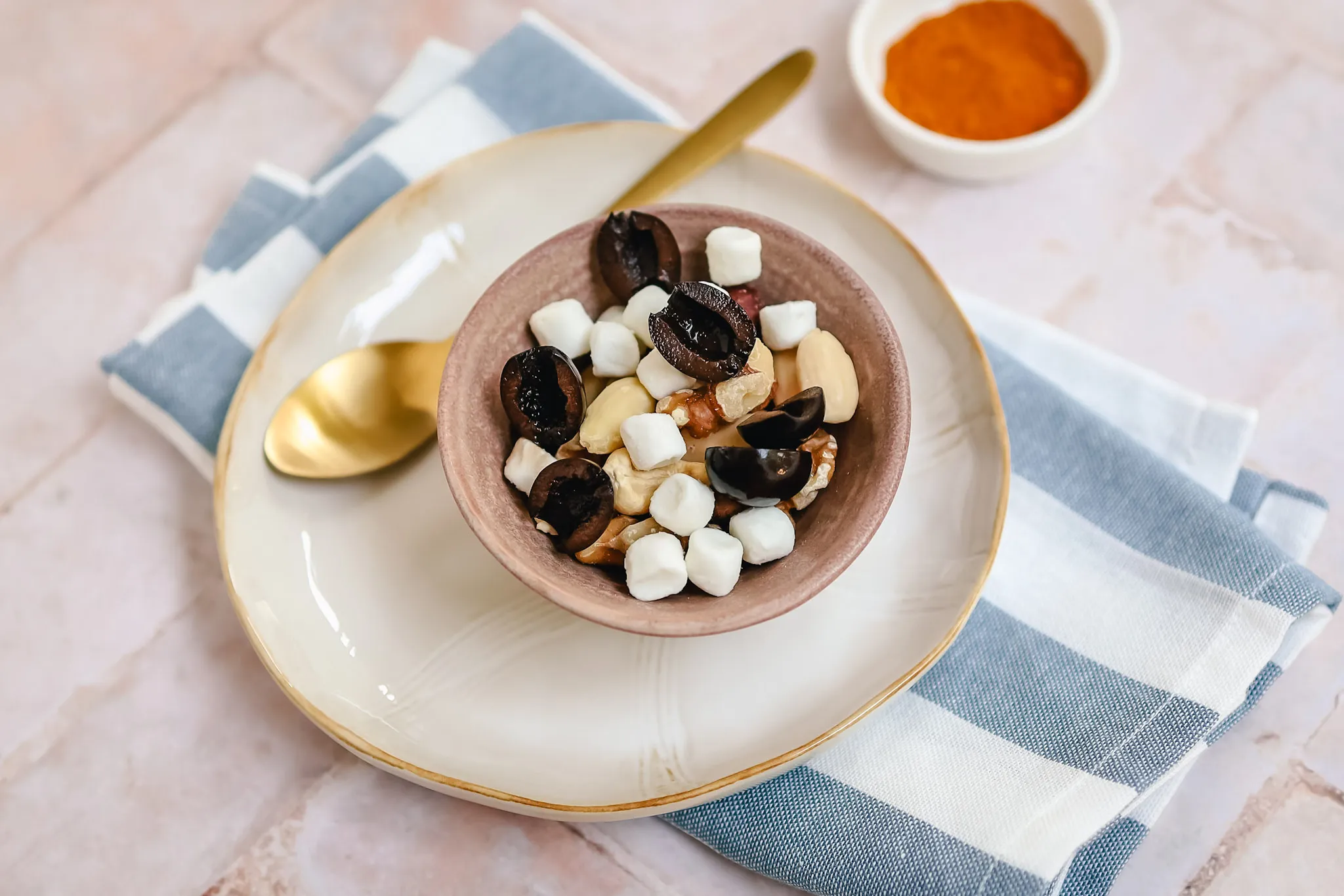 Goat Cheese with Nuts & Olives