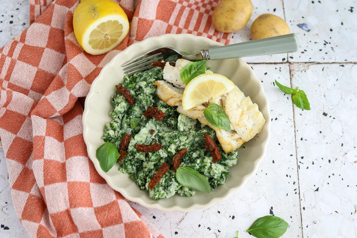 Kale Mash with Cod