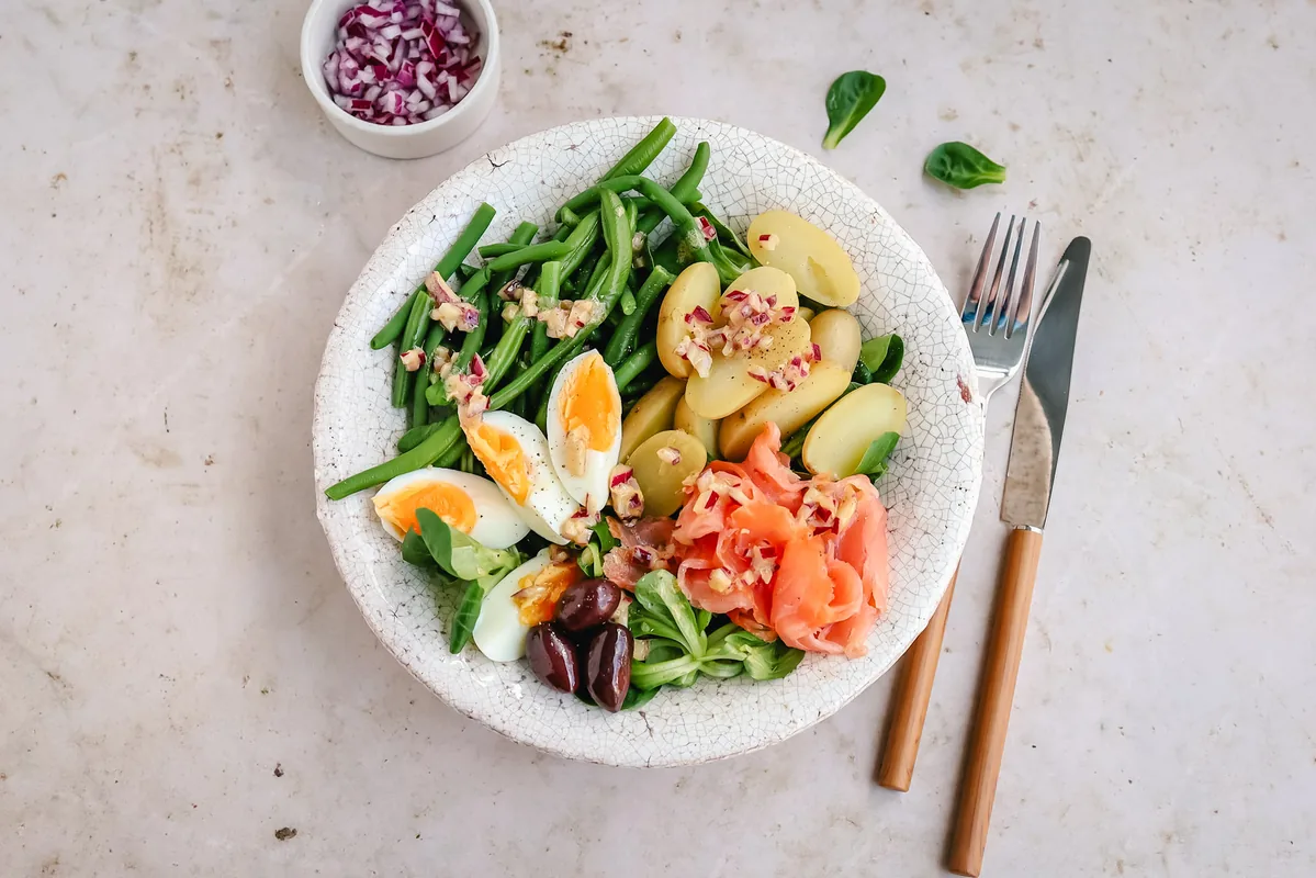 Niçoise Salad with Smoked Salmon & Baby Potatoes