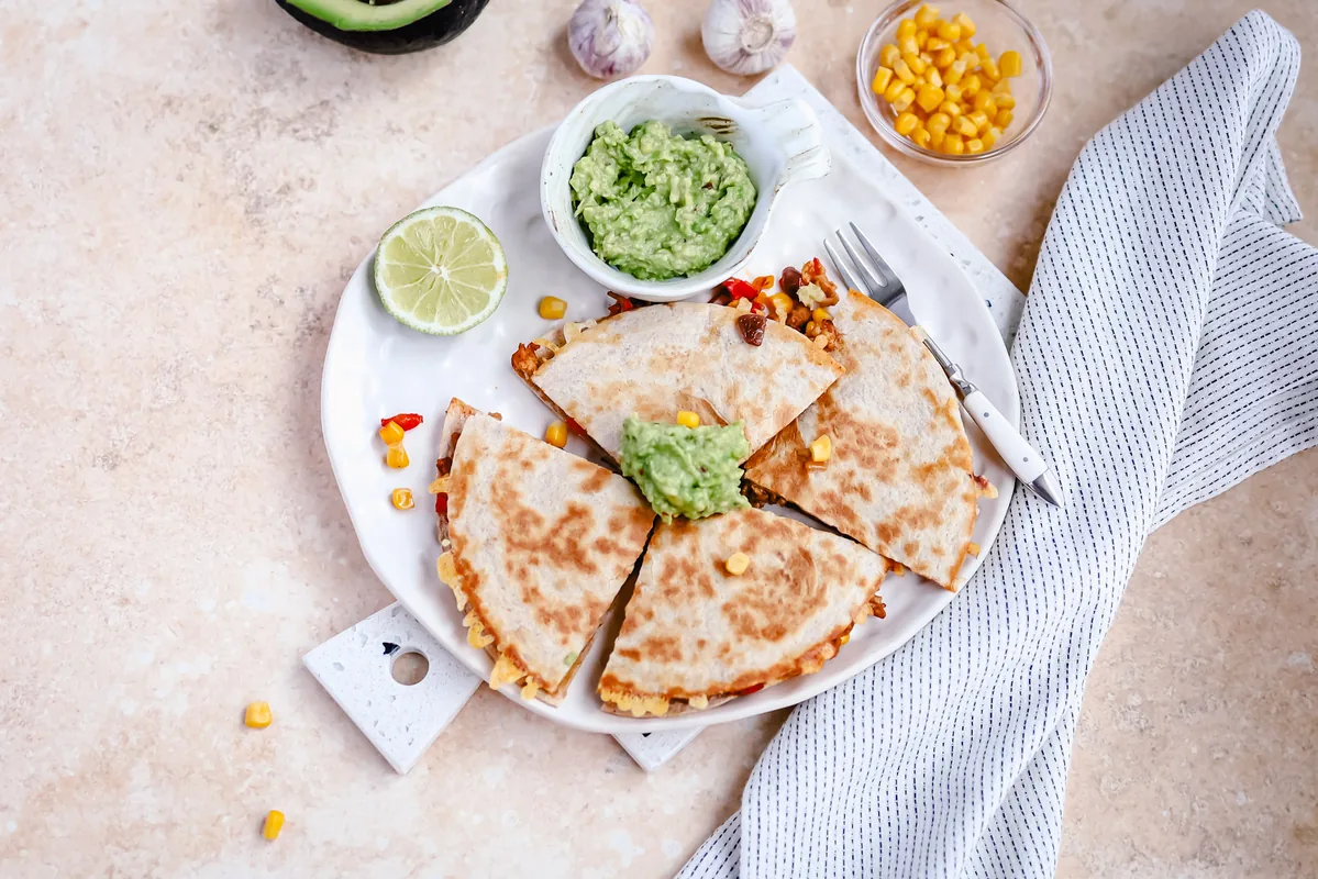 Quesadilla with Ground Turkey & Avocado