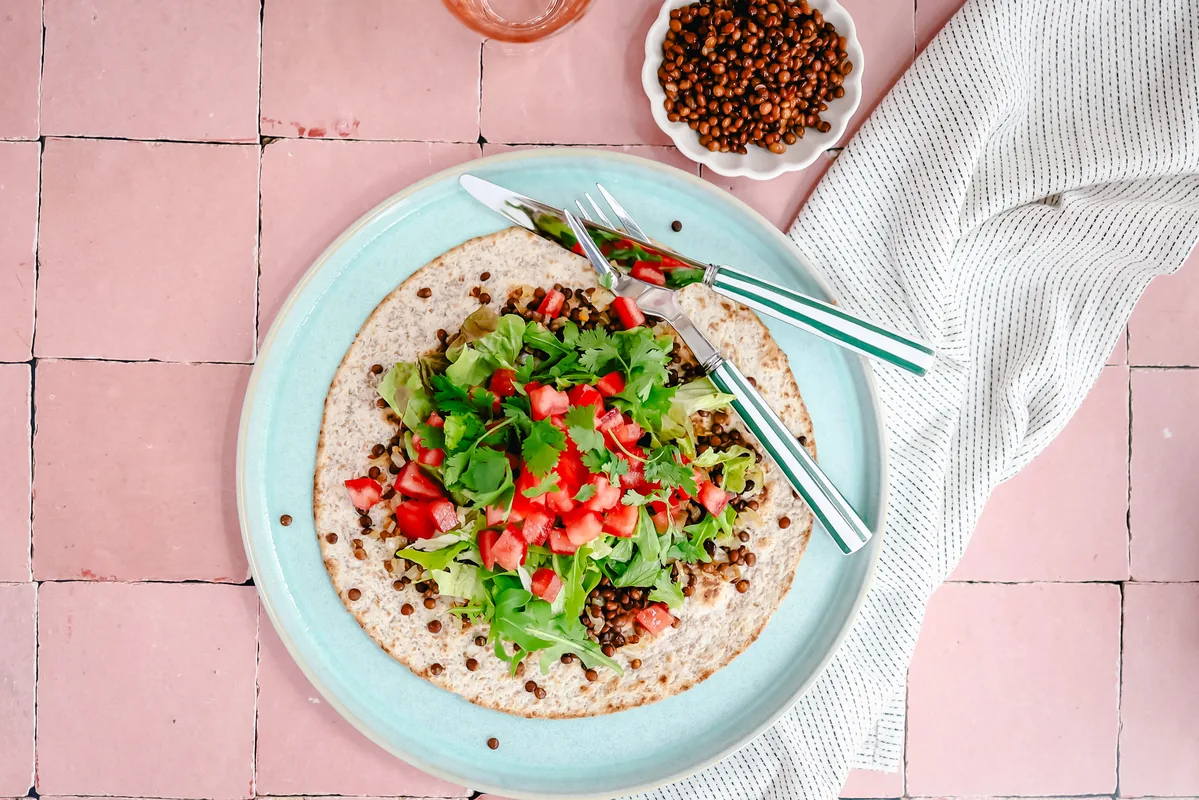 Quick Mexican Tortilla with Lentils