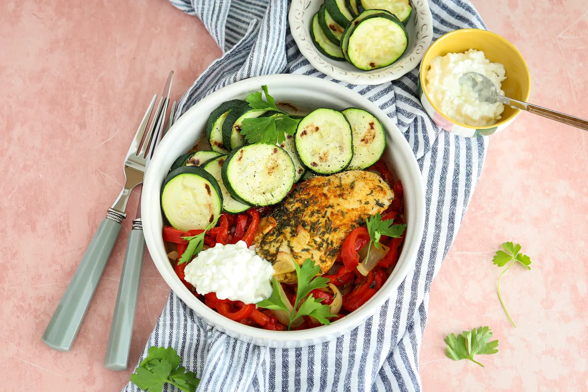 Spiced Chicken with Cottage Cheese