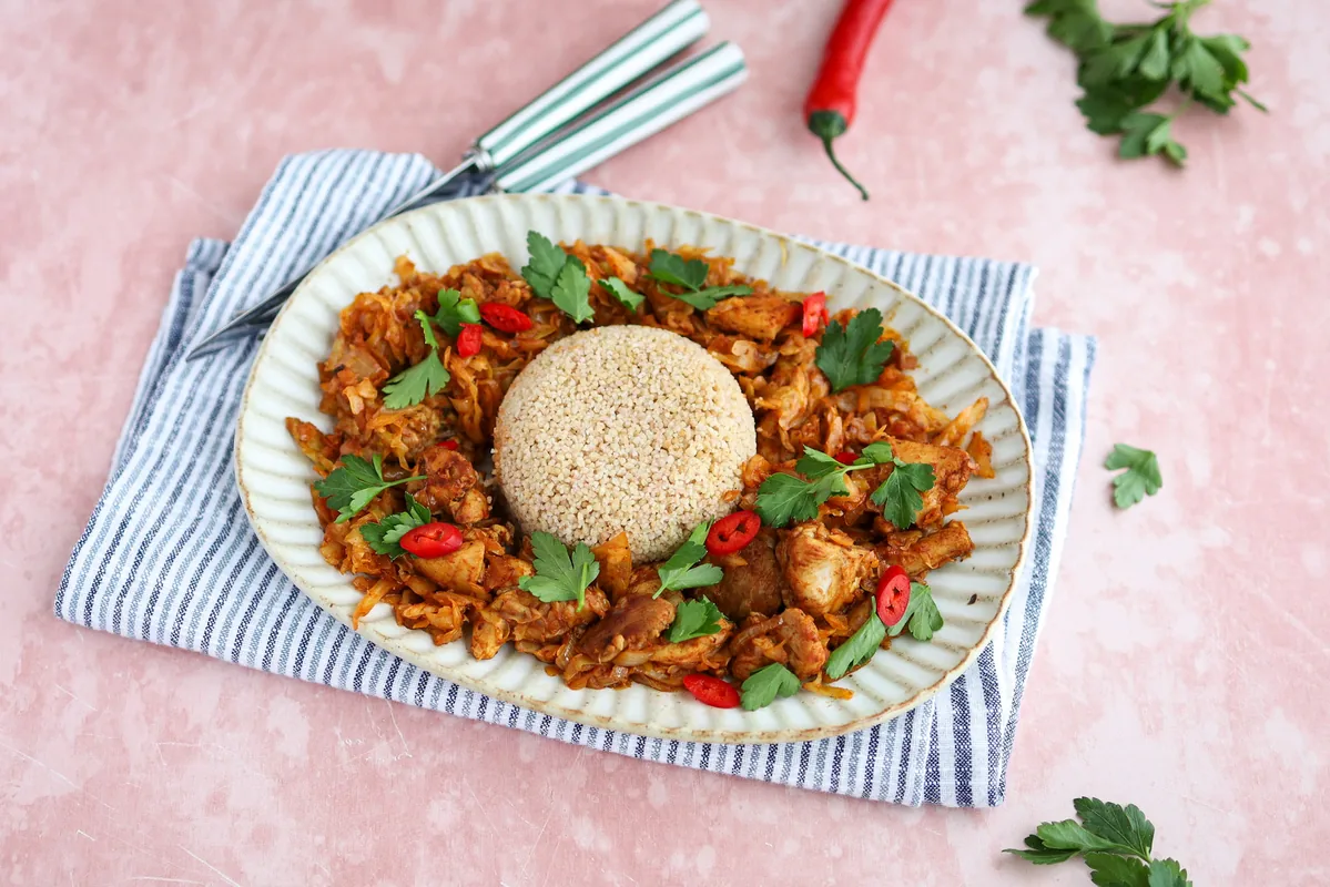 Spicy Chicken Stew with Cabbage