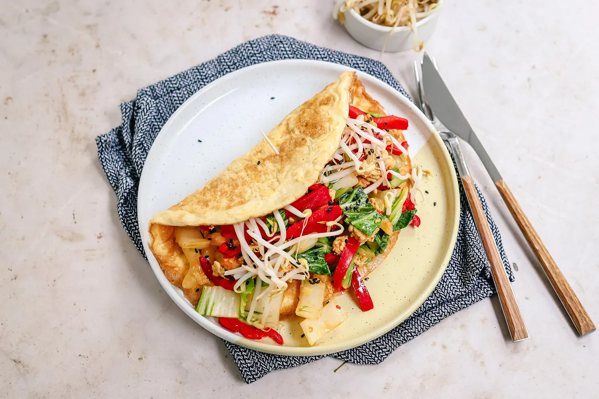 Spicy Thai Omelet with Turkey