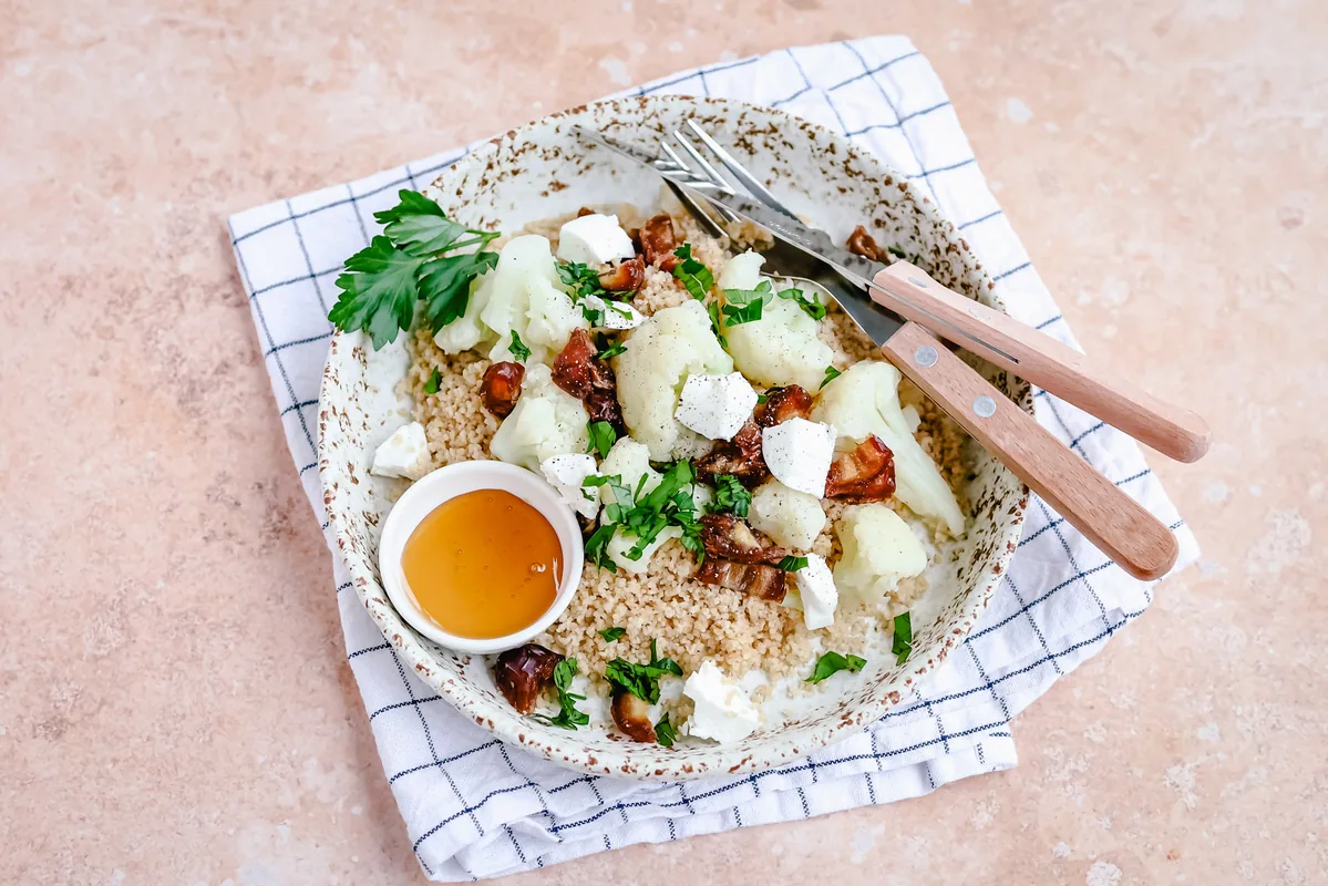 Sweet Couscous with Dates & Feta