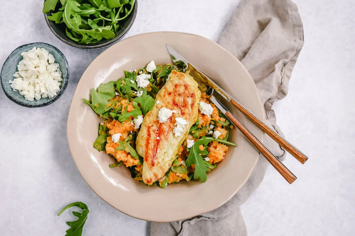 Sweet Potato & Cauliflower Mash with Chicken Breast