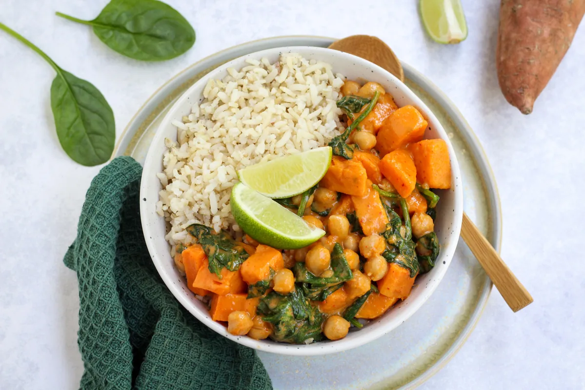 Sweet Potato & Chickpea Curry with Rice
